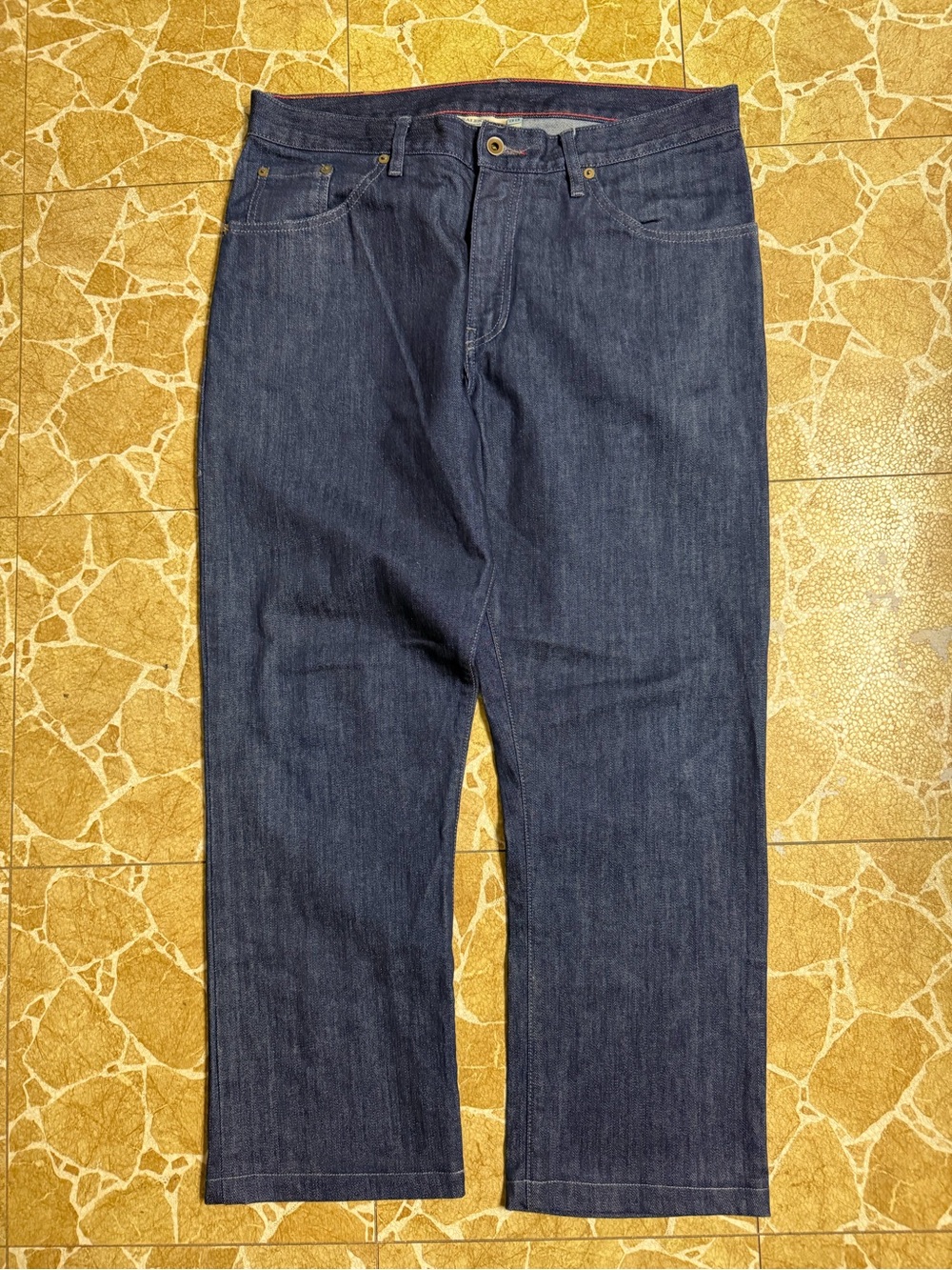 Raleigh Denim Jeans Mens 33x26 Blue Jones USA Made Dark Wash North Carolina